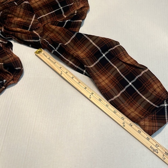 beachlunchlounge Elliot Shirt - Bon Bon Brown Black Plaid Size XL - Picture 8 of 12